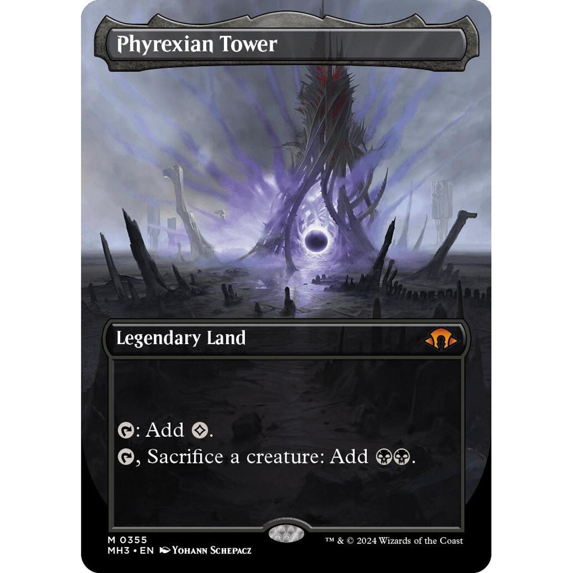Image for Phyrexian Tower (Borderless) (355) (MH3) - Magic: The Gathering