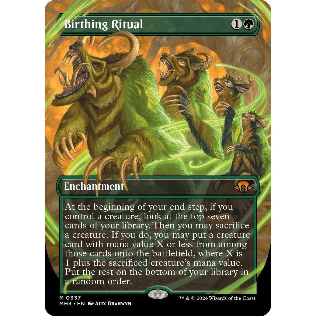 Image for Birthing Ritual (Borderless) (337) (MH3) - Magic: The Gathering
