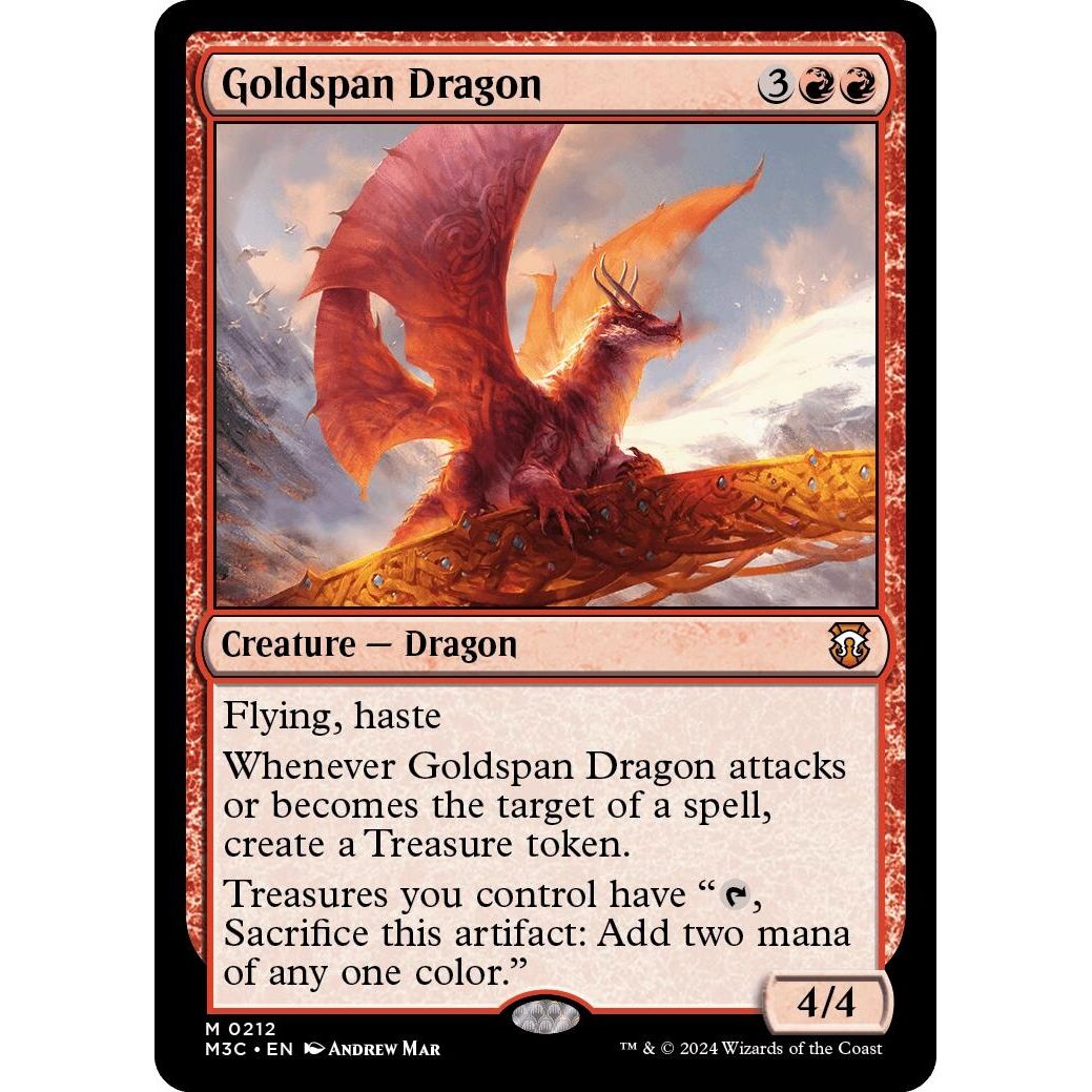 Image for Goldspan Dragon (212) (M3C) - Magic: The Gathering