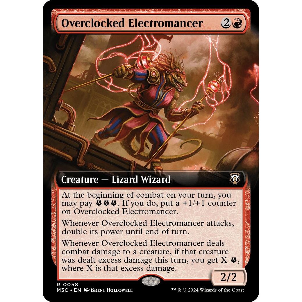 Image for Overclocked Electromancer (Extended Art) (58) (M3C) - Magic: The Gathering