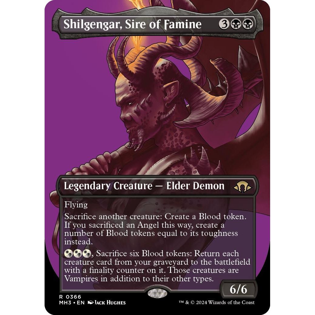 Image for Shilgengar, Sire of Famine (Borderless) (366) (MH3) - Magic: The Gathering