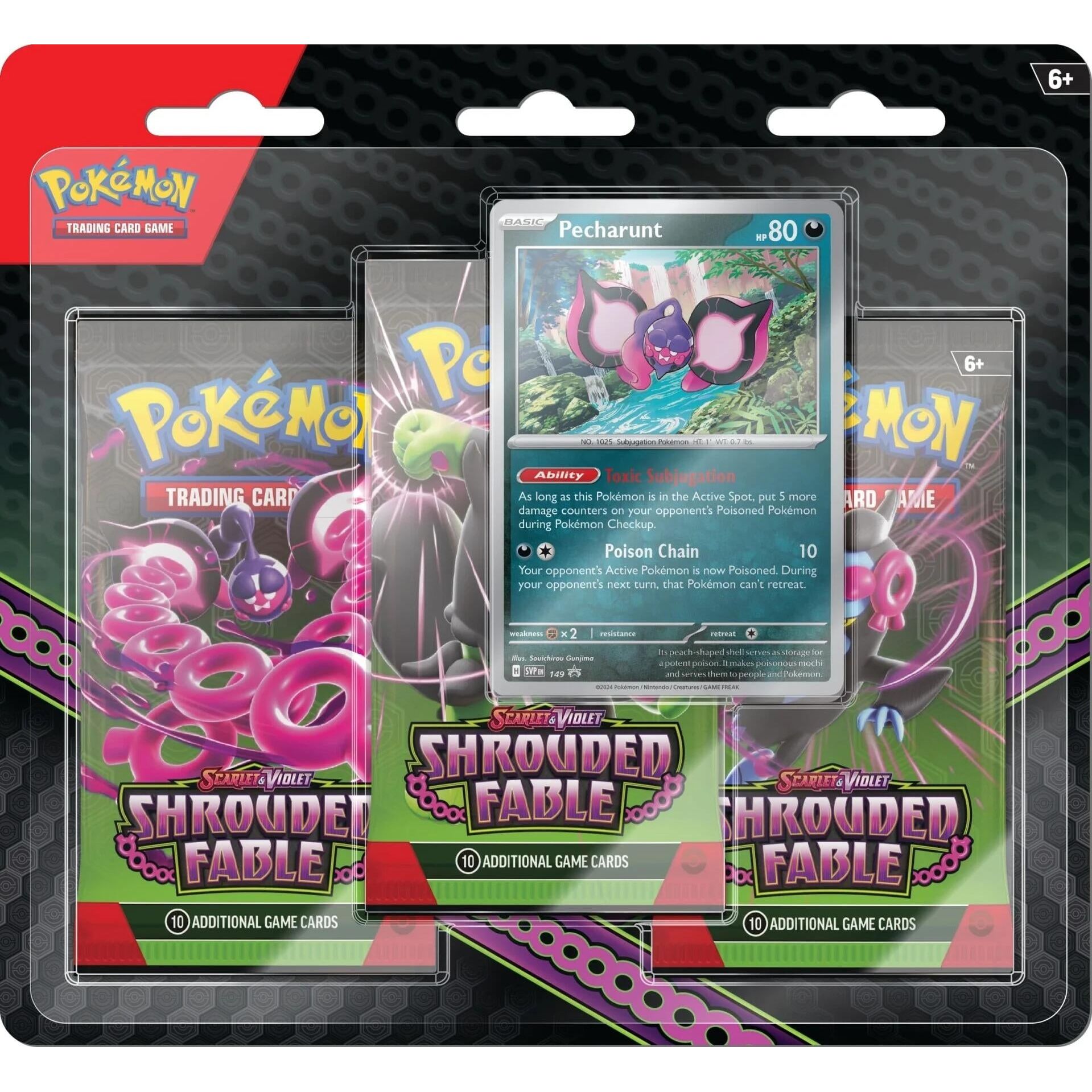 Image for Shrouded Fable 3 Pack Blister [Pecharunt] - Pokemon