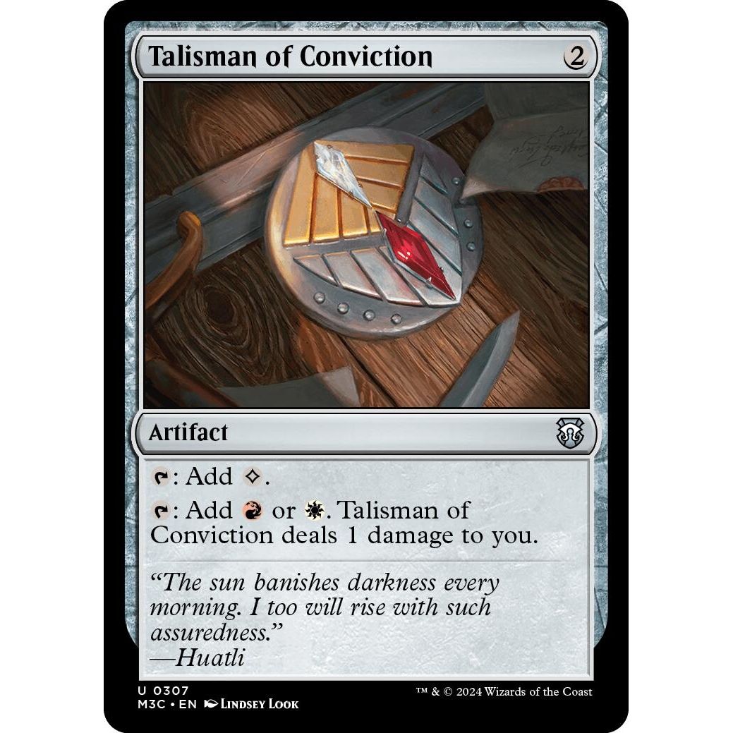 Image for Talisman of Conviction (Ripple Foil) (307) (M3C) - Magic: The Gathering