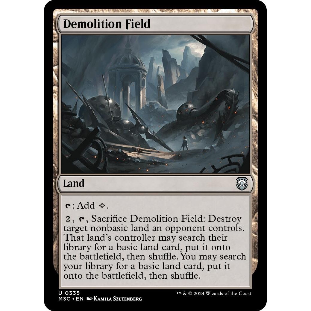 Image for Demolition Field (Ripple Foil) (335) (M3C) - Magic: The Gathering