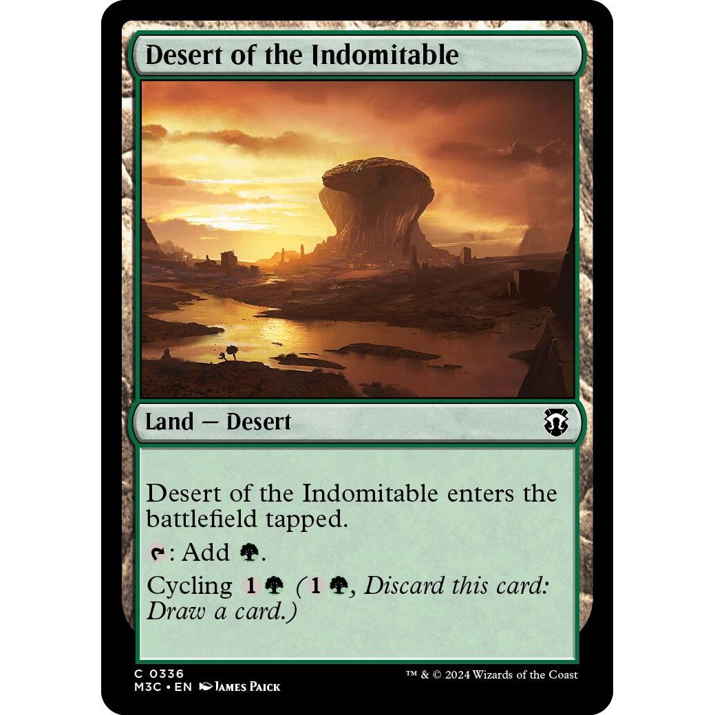Image for Desert of the Indomitable (336) (M3C) - Magic: The Gathering