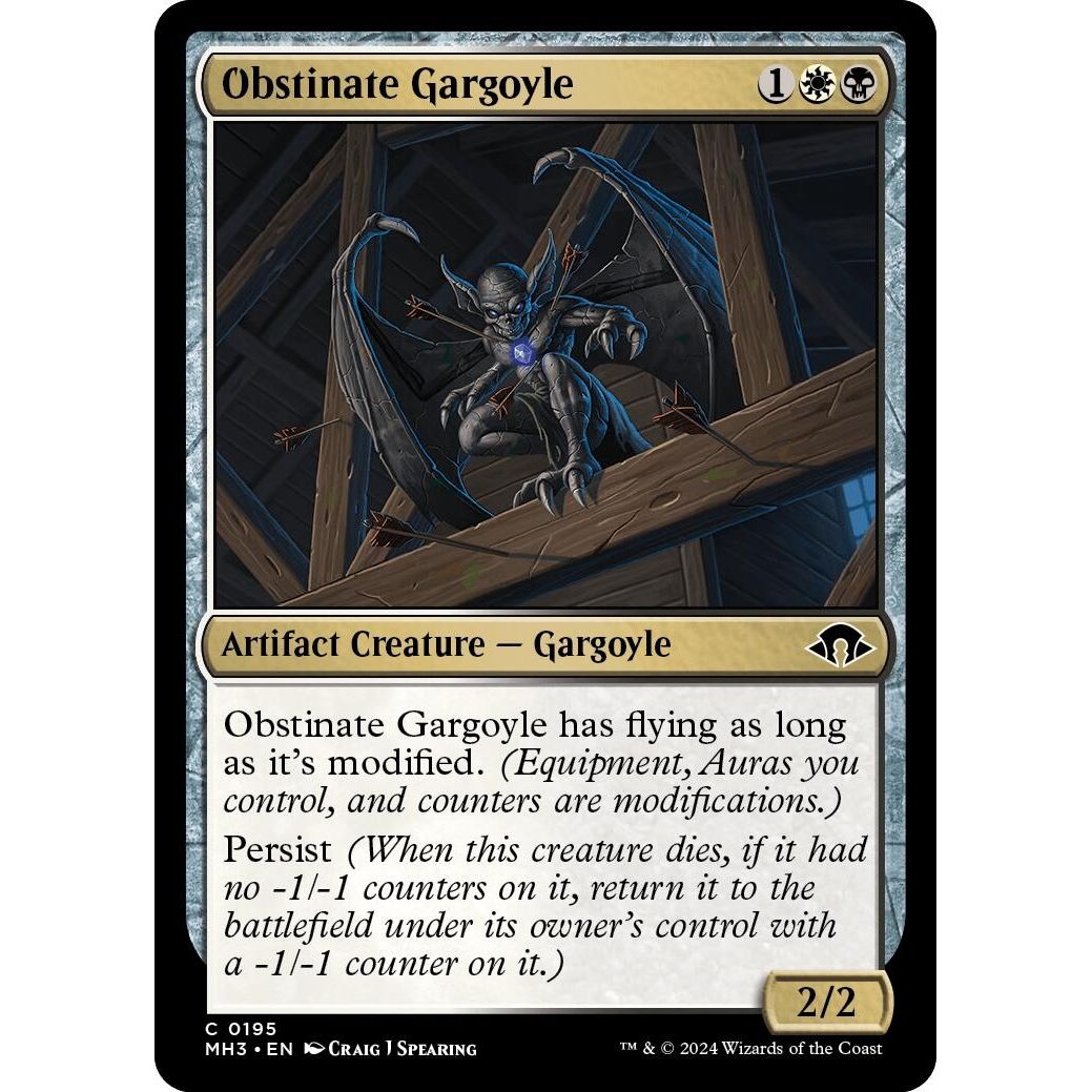 Image for Obstinate Gargoyle (195) (MH3) - Magic: The Gathering