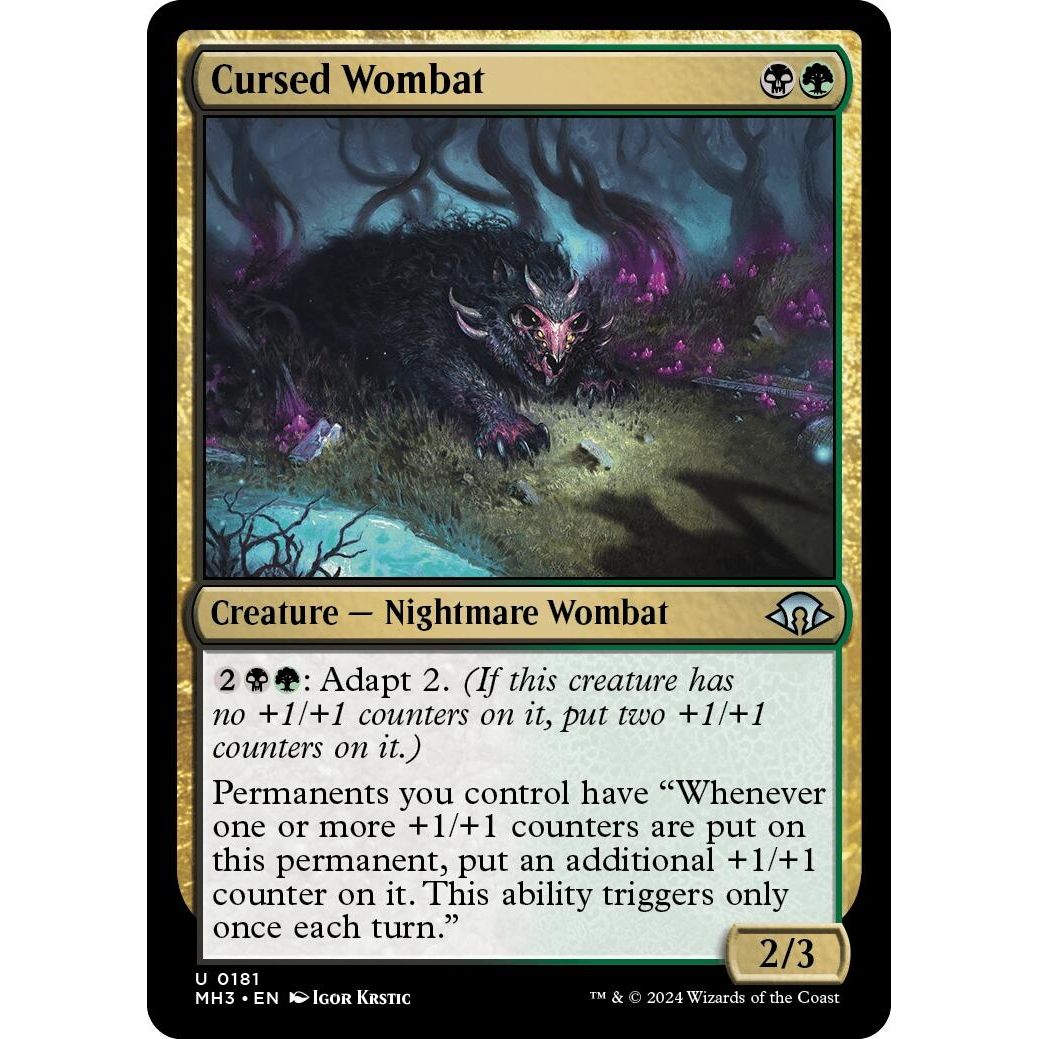 Image for Cursed Wombat (181) (MH3) - Magic: The Gathering