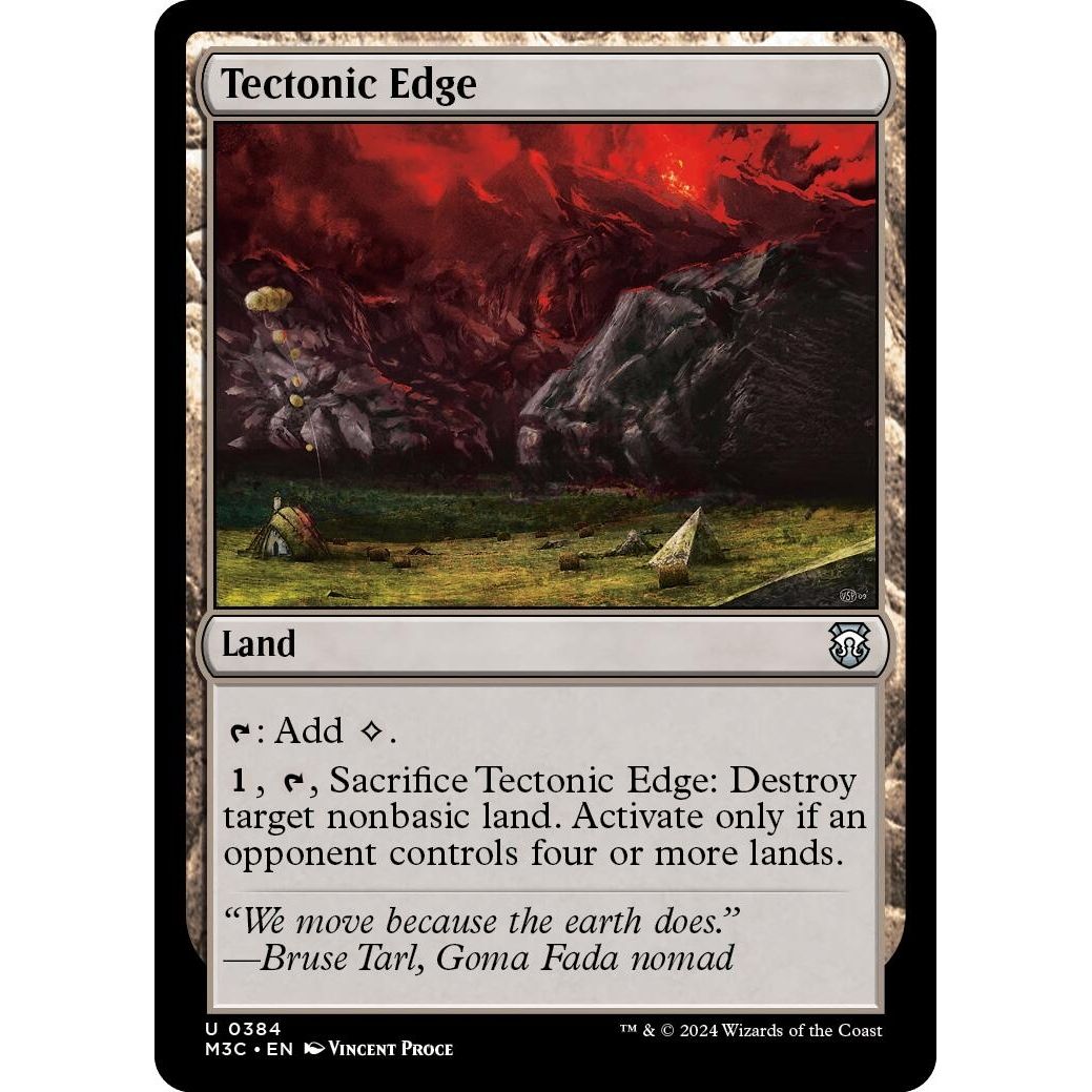 Image for Tectonic Edge (Ripple Foil) (384) (M3C) - Magic: The Gathering