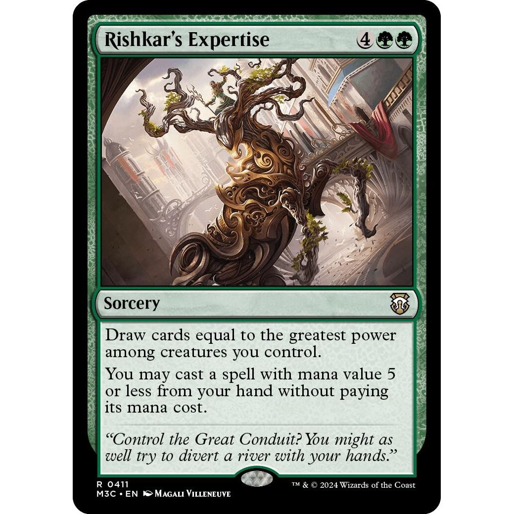 Image for Rishkar's Expertise (Ripple Foil) (411) (M3C) - Magic: The Gathering