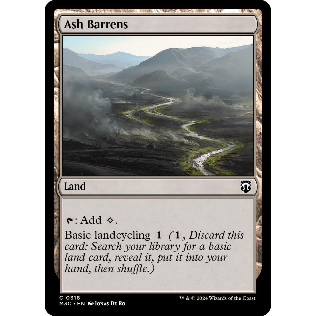 Image for Ash Barrens (Ripple Foil) (318) (M3C) - Magic: The Gathering
