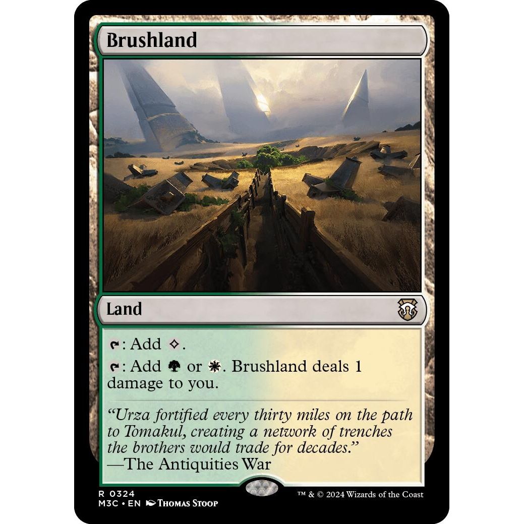 Image for Brushland (Ripple Foil) (324) (M3C) - Magic: The Gathering