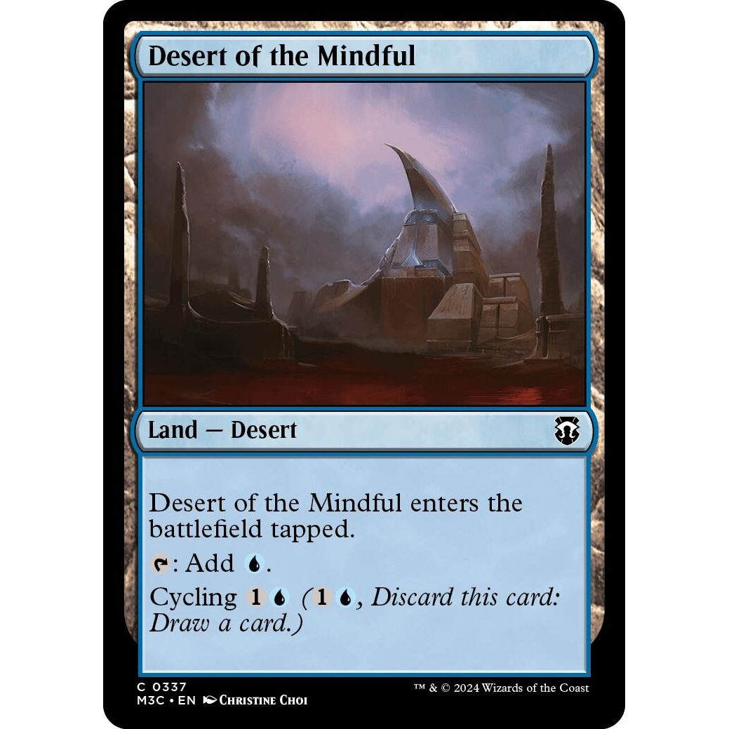 Image for Desert of the Mindful (Ripple Foil) (337) (M3C) - Magic: The Gathering