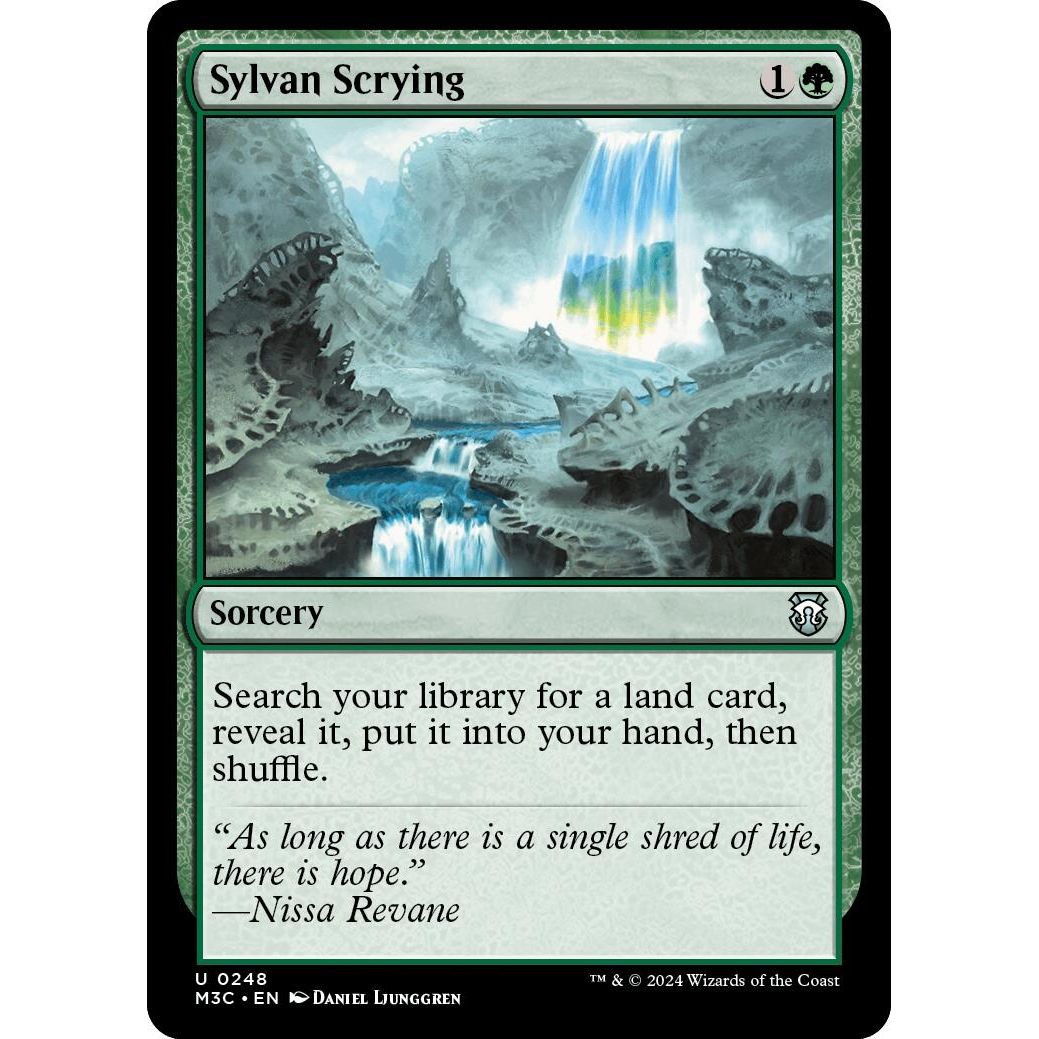 Image for Sylvan Scrying (Ripple Foil) (248) (M3C) - Magic: The Gathering