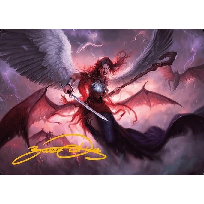 Image for Kaalia of the Vast Art Card (Gold-Stamped Signature) (22) (ASMH3) - Magic: The Gathering