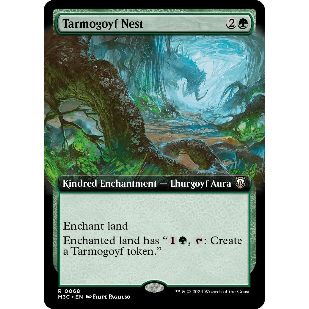 Image for Tarmogoyf Nest (Extended Art) (Ripple Foil) (68) (M3C) - Magic: The Gathering