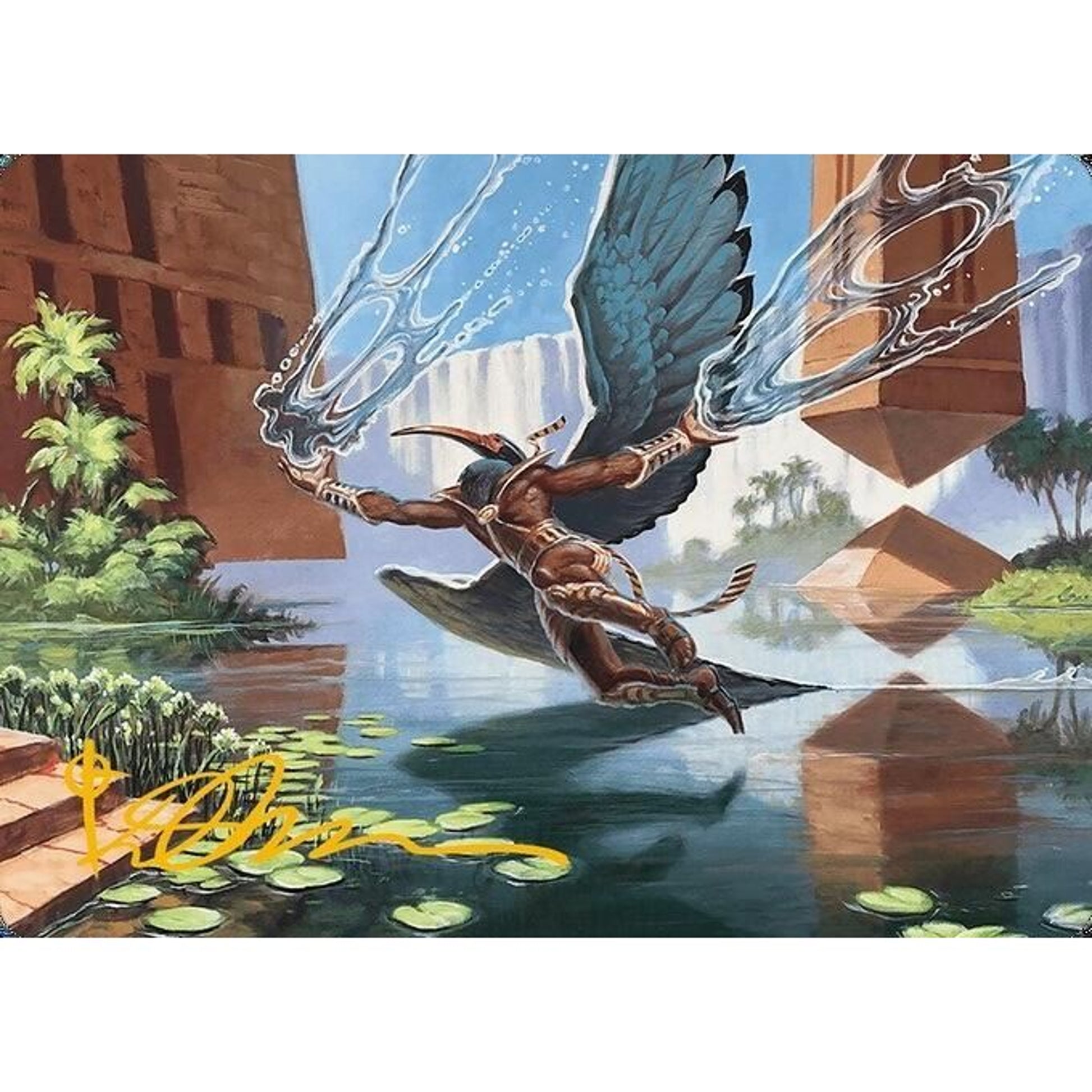 Image for Nadu, Winged Wisdom Art Card (Gold-Stamped Signature) (14) (ASMH3) - Magic: The Gathering