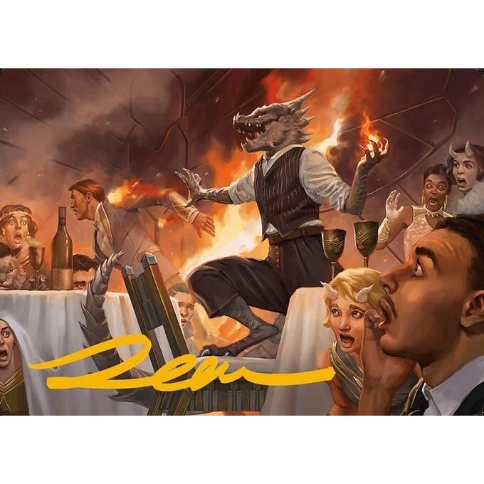 Image for Party Thrasher Art Card (Gold-Stamped Signature) (6) (ASMH3) - Magic: The Gathering