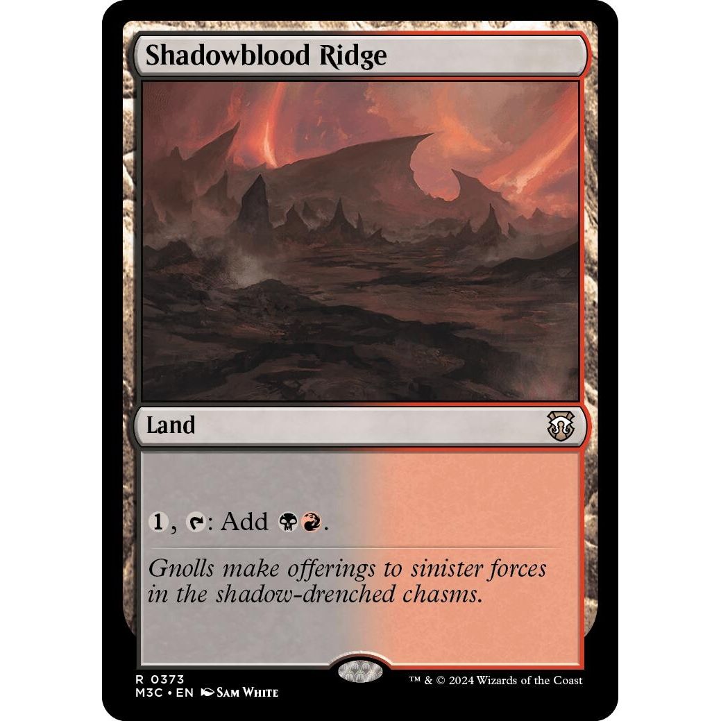 Image for Shadowblood Ridge (Ripple Foil) (373) (M3C) - Magic: The Gathering