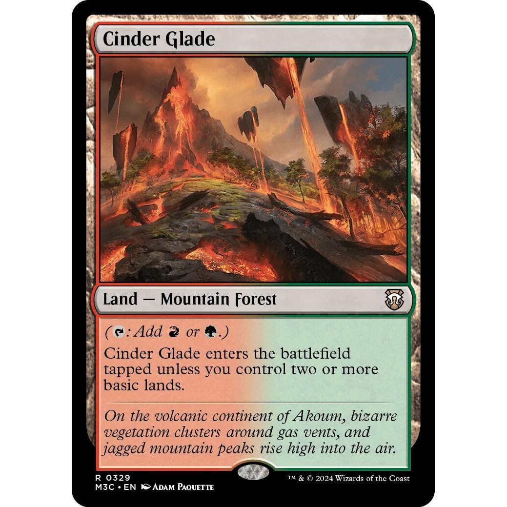 Image for Cinder Glade (Ripple Foil) (329) (M3C) - Magic: The Gathering