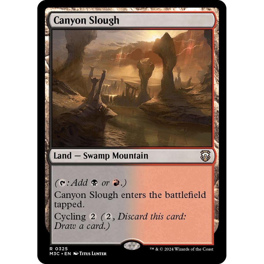 Image for Canyon Slough (Ripple Foil) (325) (M3C) - Magic: The Gathering