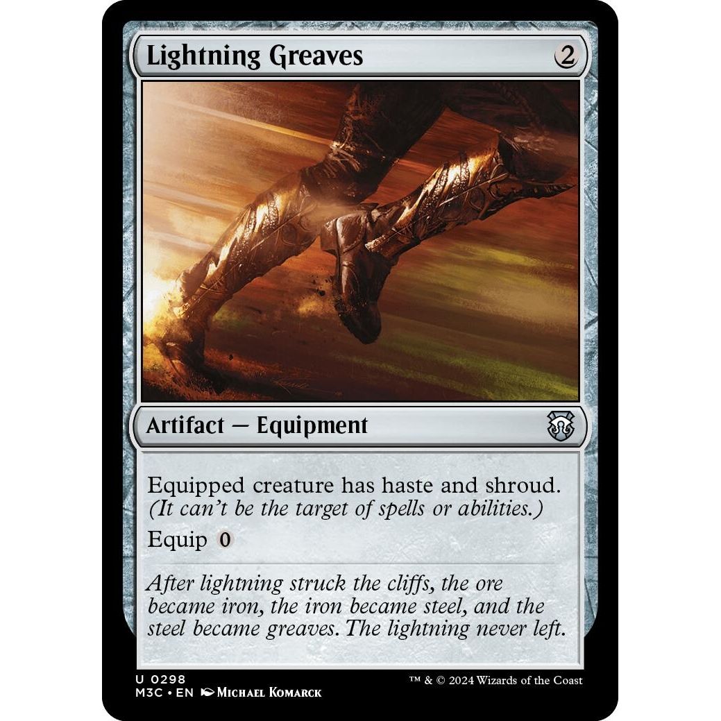 Image for Lightning Greaves (Ripple Foil) (298) (M3C) - Magic: The Gathering