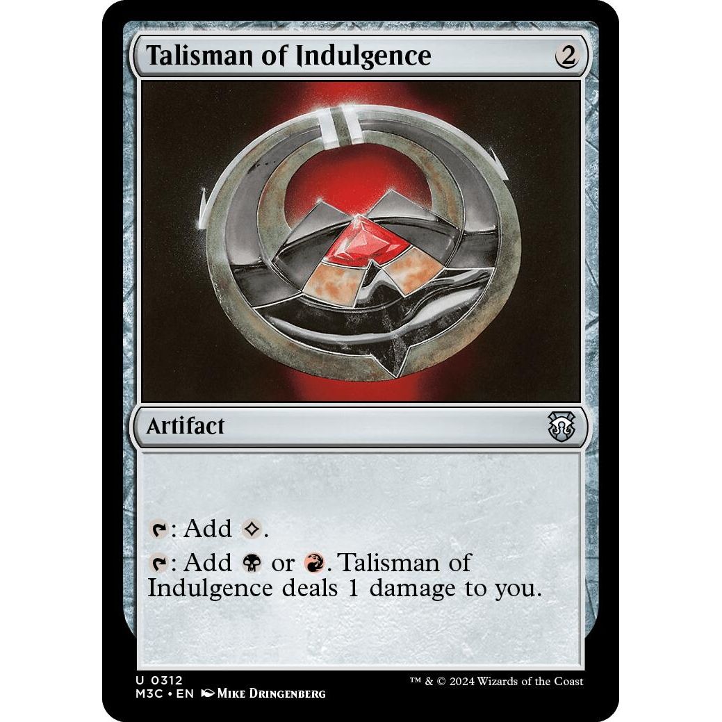 Image for Talisman of Indulgence (Ripple Foil) (312) (M3C) - Magic: The Gathering