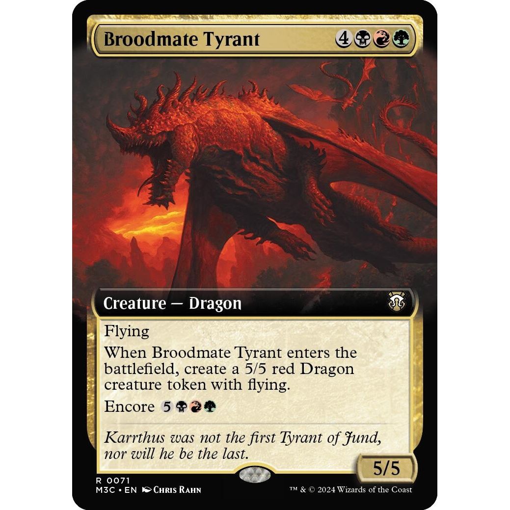 Image for Broodmate Tyrant (Extended Art) (Ripple Foil) (71) (M3C) - Magic: The Gathering