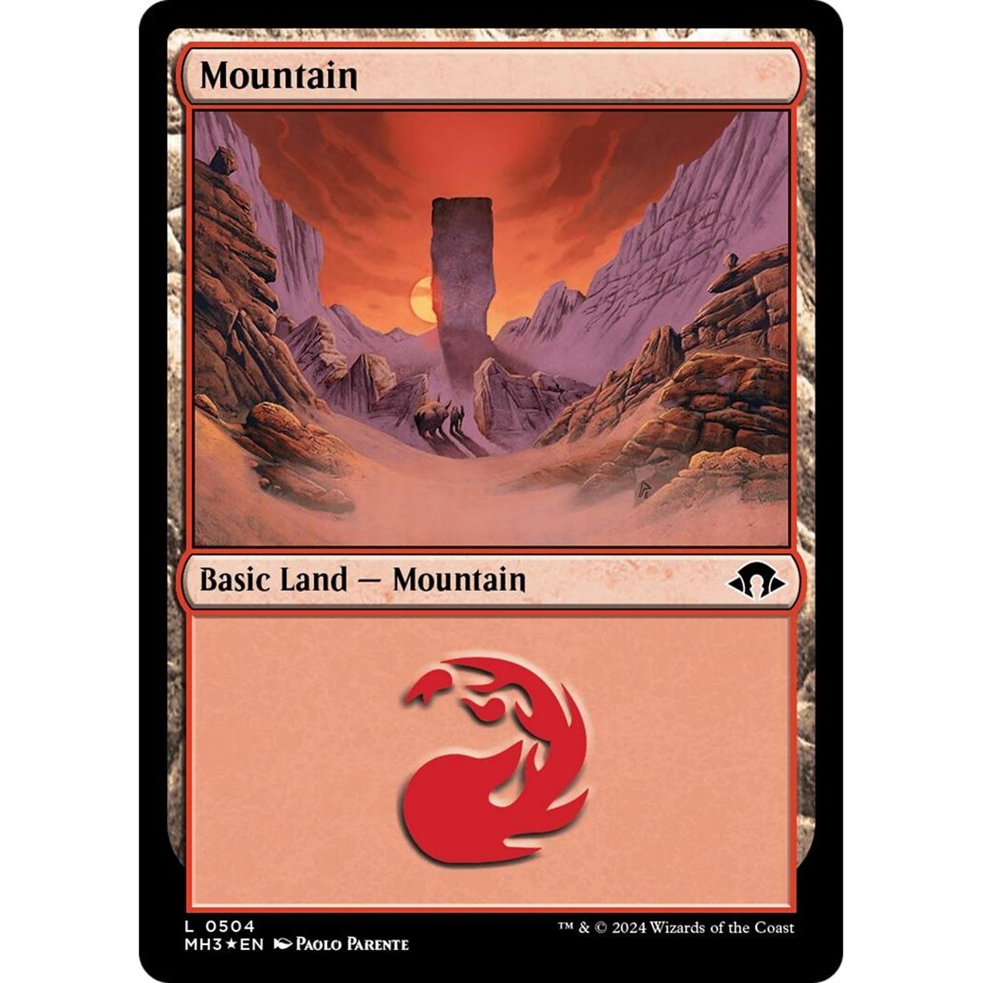Image for Mountain (0504) (Ripple Foil) (504) (MH3) - Magic: The Gathering