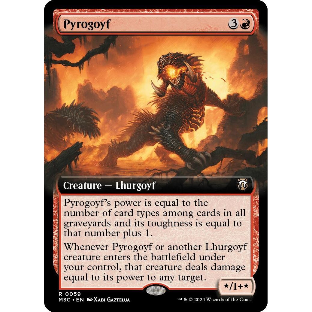 Image for Pyrogoyf (Extended Art) (59) (M3C) - Magic: The Gathering