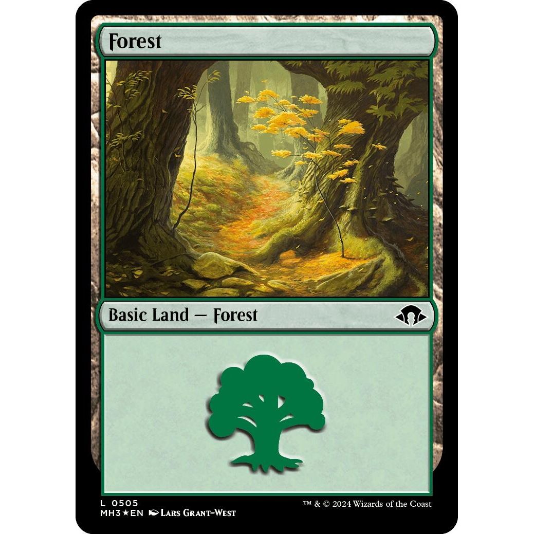 Image for Forest (0505) (Ripple Foil) (505) (MH3) - Magic: The Gathering