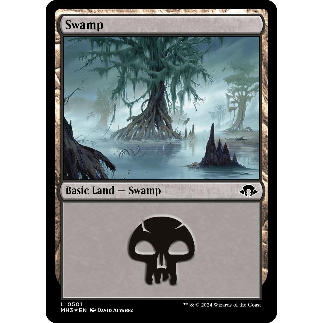 Image for Swamp (0501) (Ripple Foil) (501) (MH3) - Magic: The Gathering