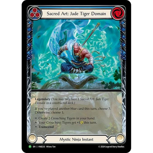 Image for Sacred Art: Jade Tiger Domain - FAB233 (FAB233) (PR) - Flesh and Blood TCG
