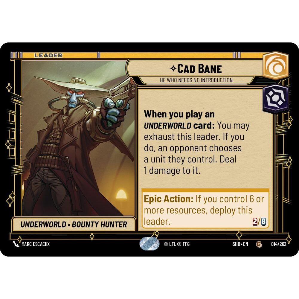 Image for Cad Bane - He Who Needs No Introduction (014/262) (SHD) - Star Wars: Unlimited