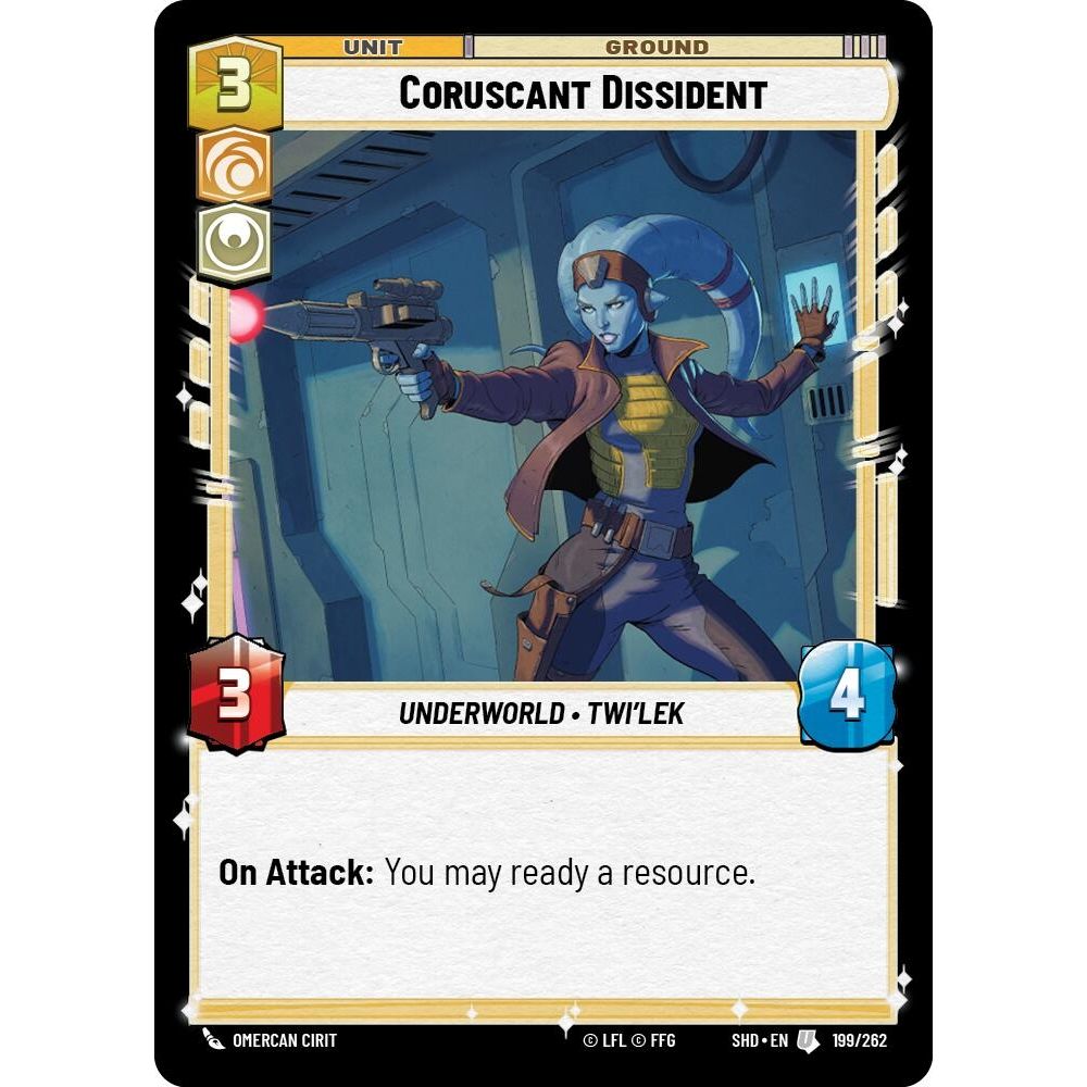 Image for Coruscant Dissident (199/262) (SHD) - Star Wars: Unlimited