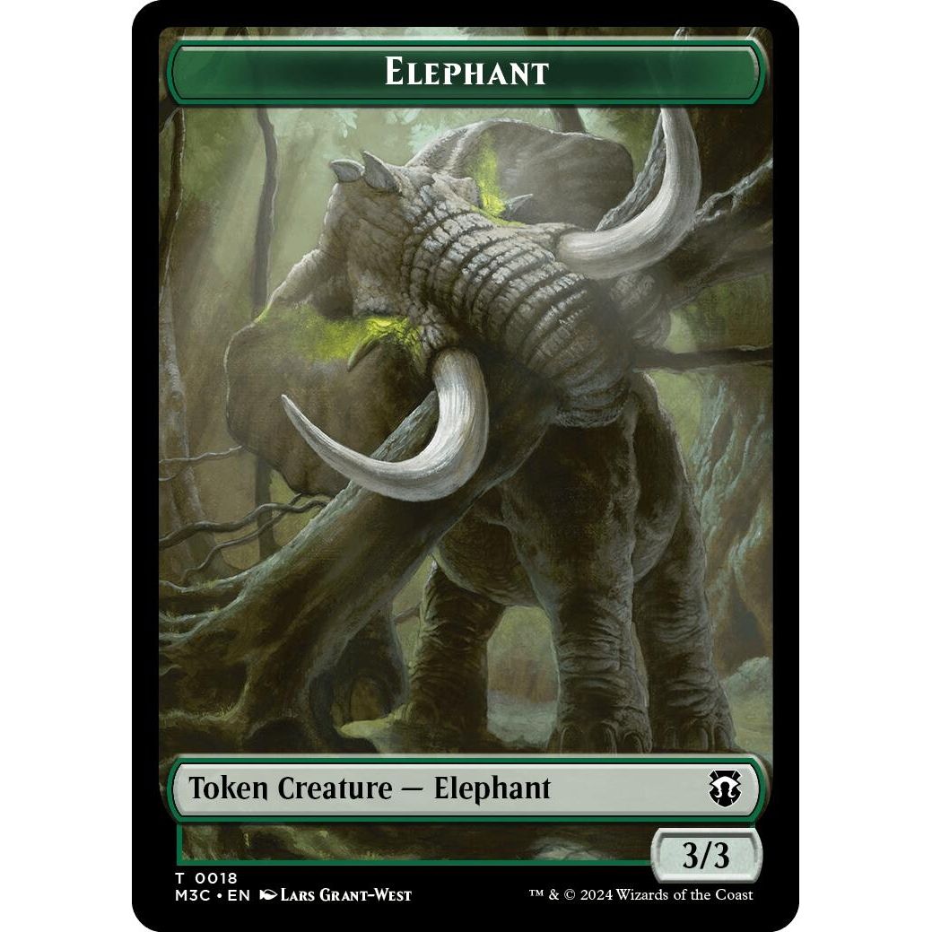 Image for Elephant // Beast (0016) Double-Sided Token (18 // 16) (M3C) - Magic: The Gathering