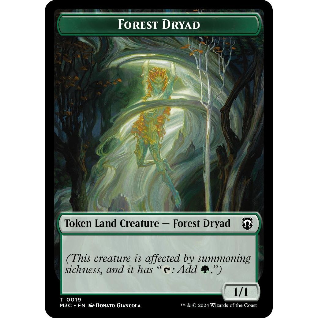 Image for Forest Dryad // Boar Double-Sided Token (19 // 17) (M3C) - Magic: The Gathering