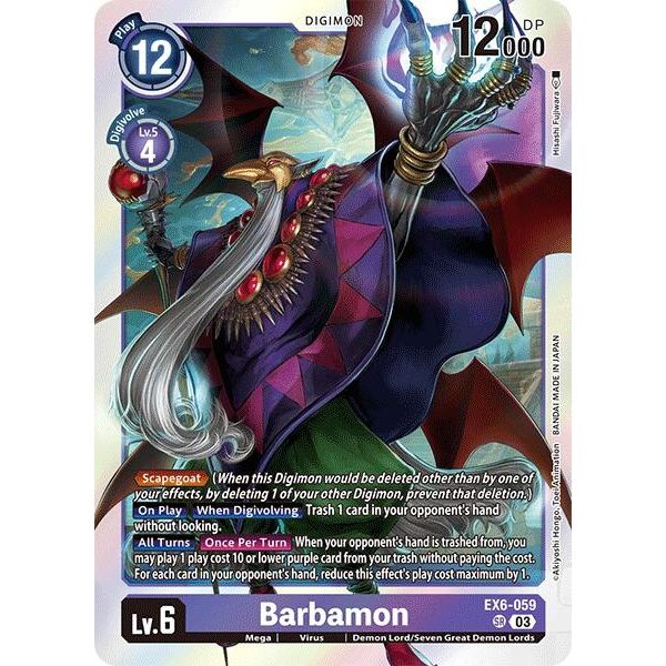 Image for Barbamon (EX6-059 SR) (EX06) - Digimon Card Game