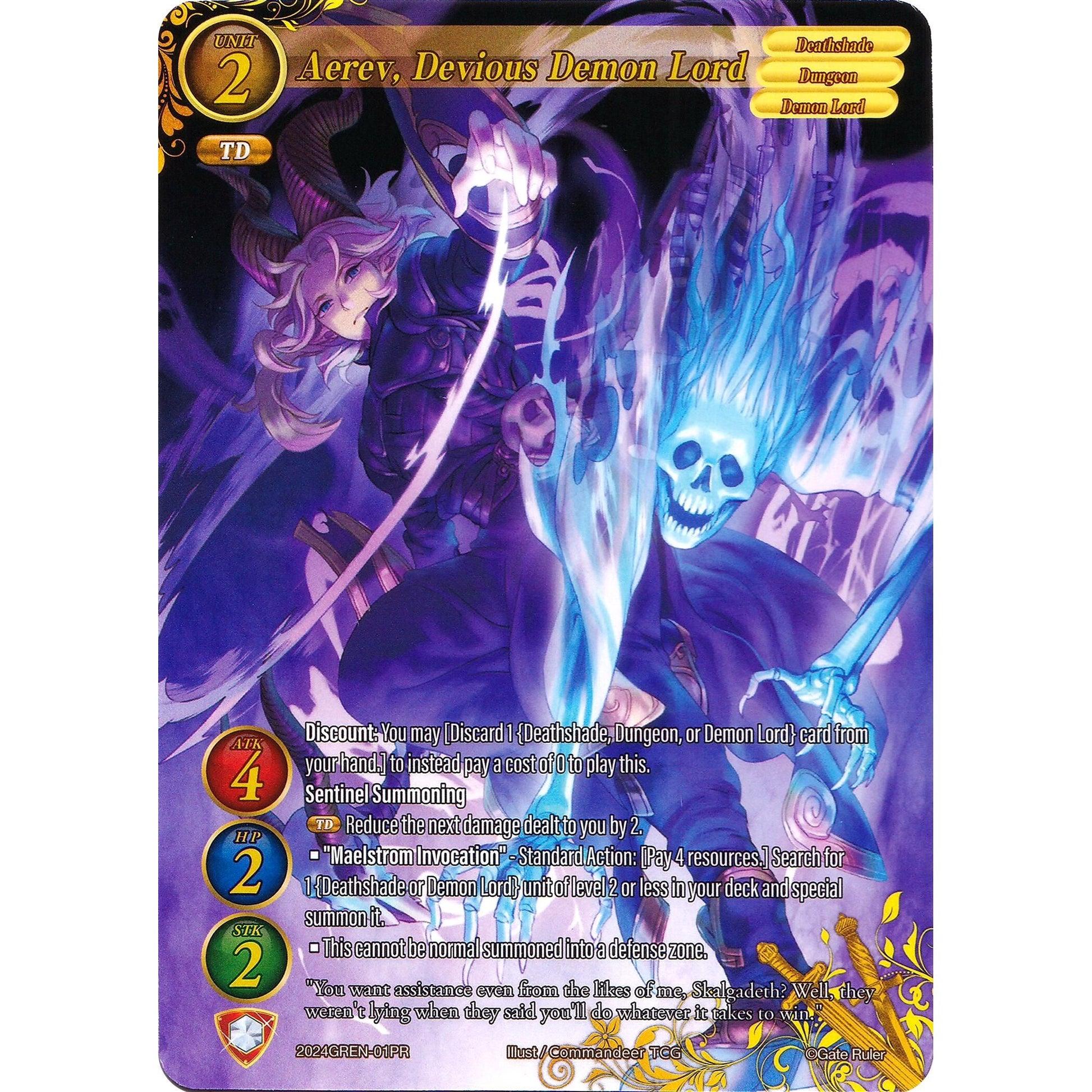 Image for Aerev, Devious Demon Lord (2024GREN-01PR) (GPR) - Gate Ruler