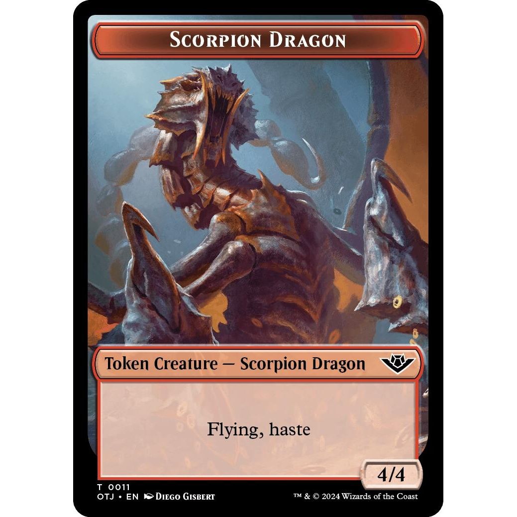 Image for Scorpion Dragon // Plot Double-Sided Token (11 // 20) (OTJ) - Magic: The Gathering