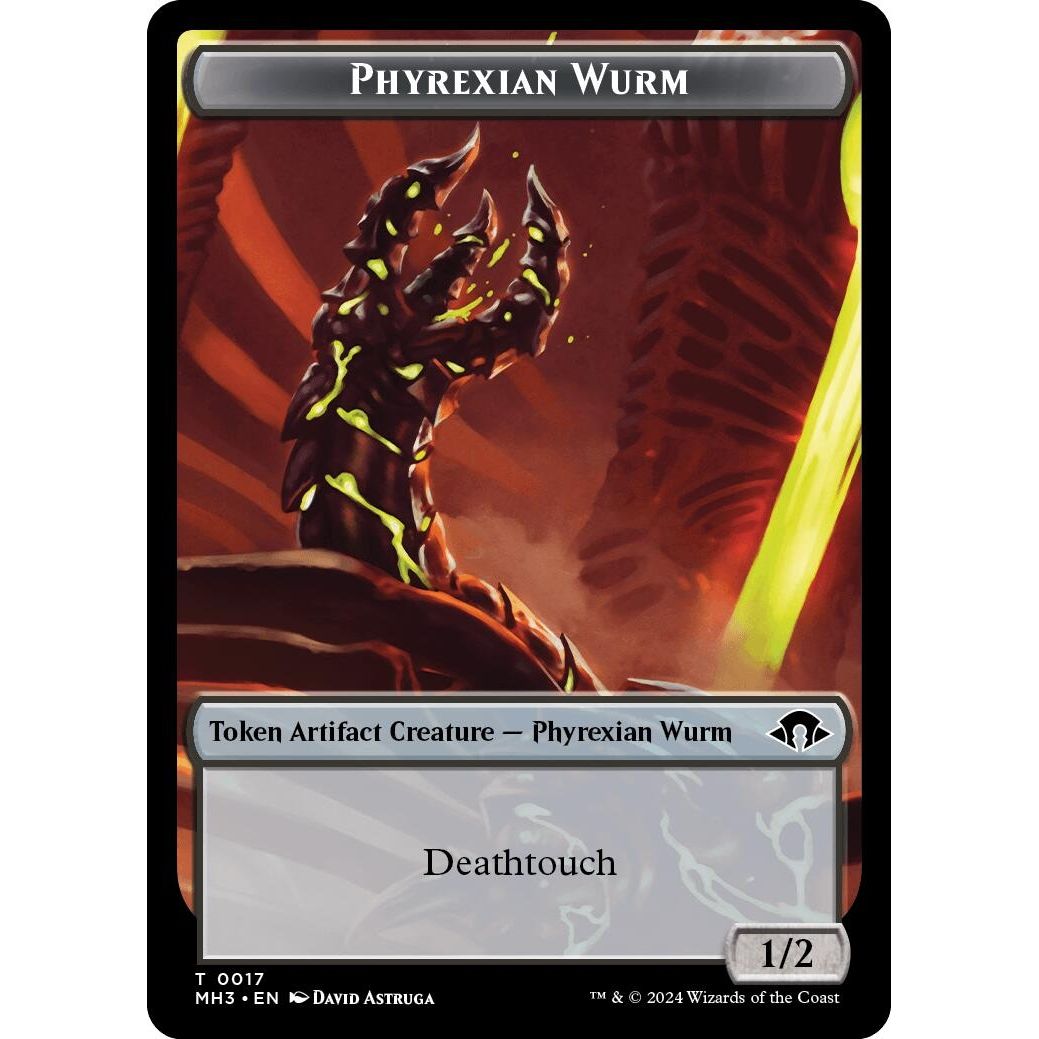 Image for Phyrexian Wurm (0017) // Energy Reserve Double-Sided Token (17 // 36) (MH3) - Magic: The Gathering