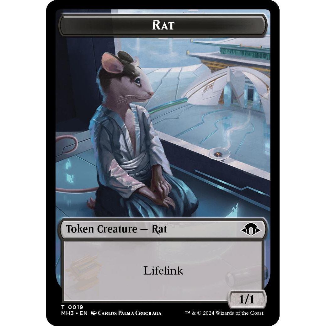 Image for Rat // Energy Reserve Double-Sided Token (19 // 36) (MH3) - Magic: The Gathering