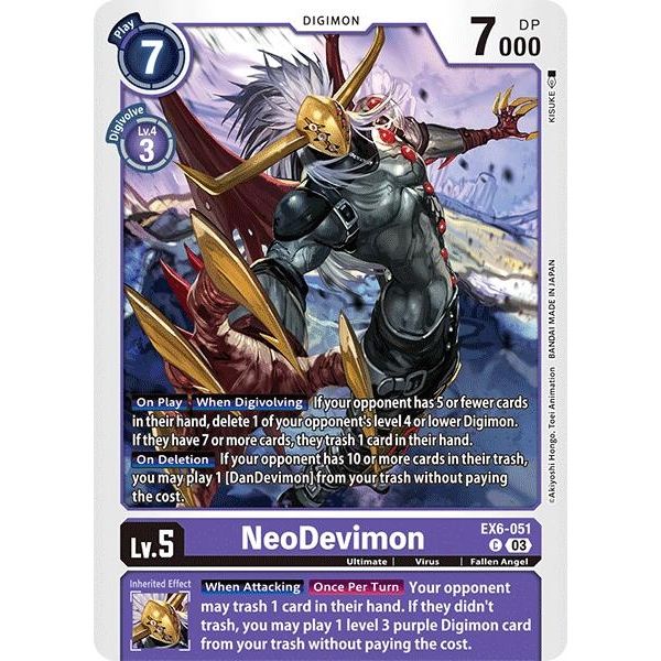 Image for NeoDevimon (EX6-051 C) (EX06) - Digimon Card Game