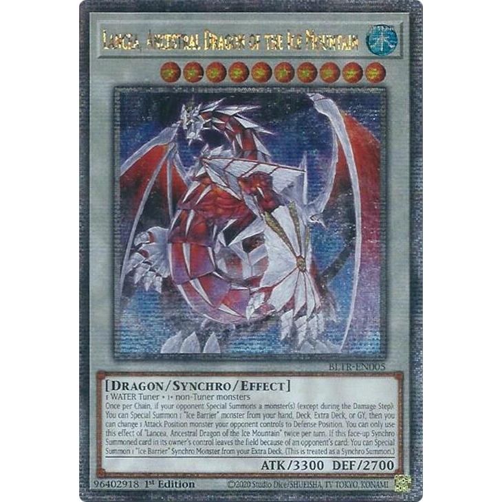 Image for Lancea, Ancestral Dragon of the Ice Mountain (Quarter Century Secret Rare) (BLTR-EN005) (BLTR) - YuGiOh