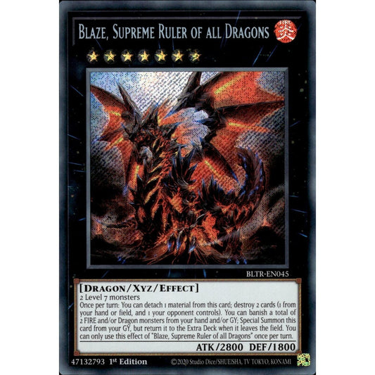 Image for Blaze, Supreme Ruler of all Dragons (BLTR-EN045) (BLTR) - YuGiOh