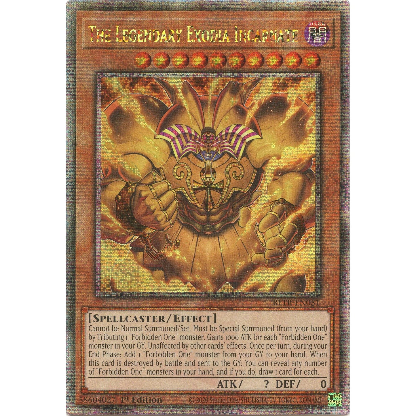Image for The Legendary Exodia Incarnate (Quarter Century Secret Rare) (BLTR-EN051) (BLTR) - YuGiOh