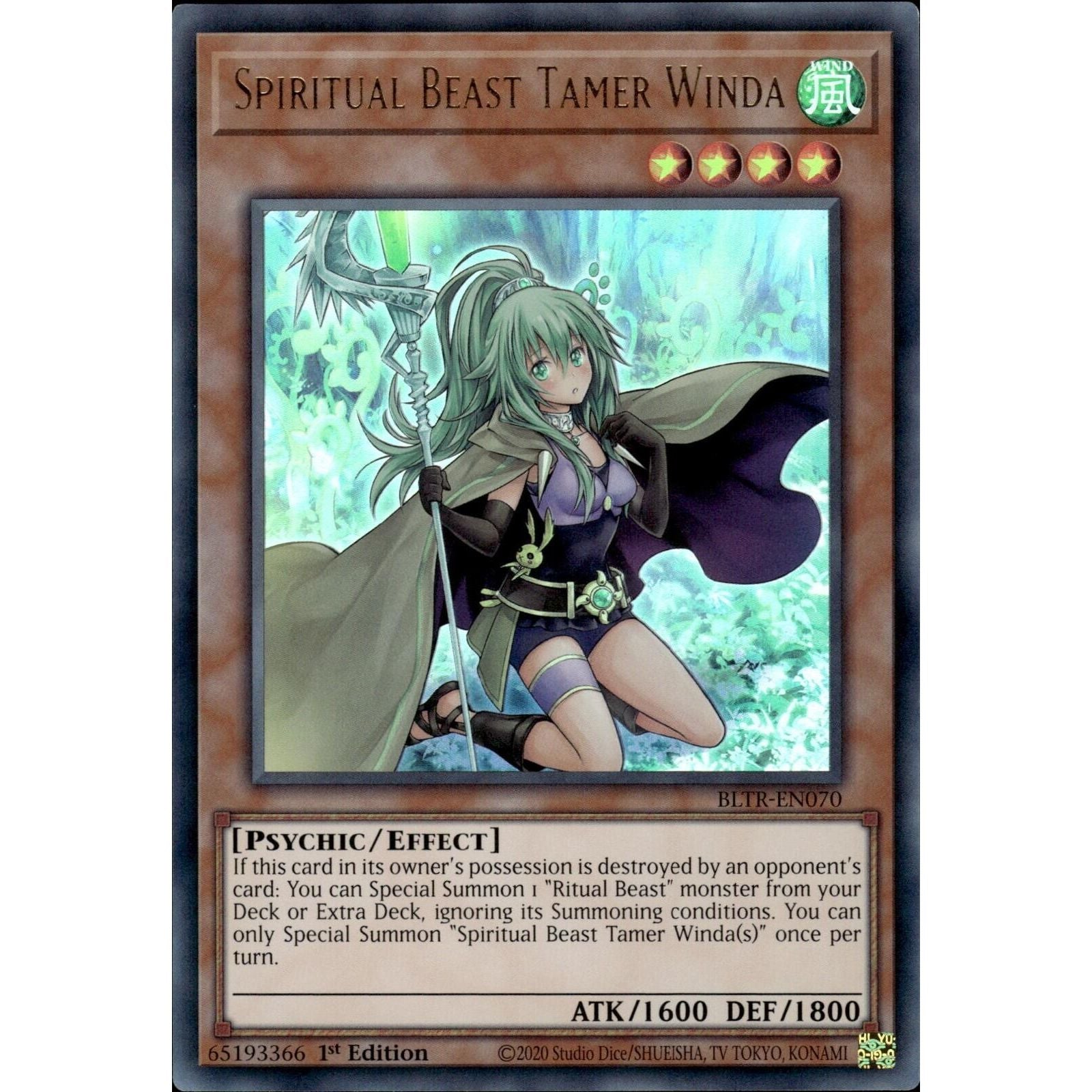 Image for Spiritual Beast Tamer Winda (BLTR-EN070) (BLTR) - YuGiOh