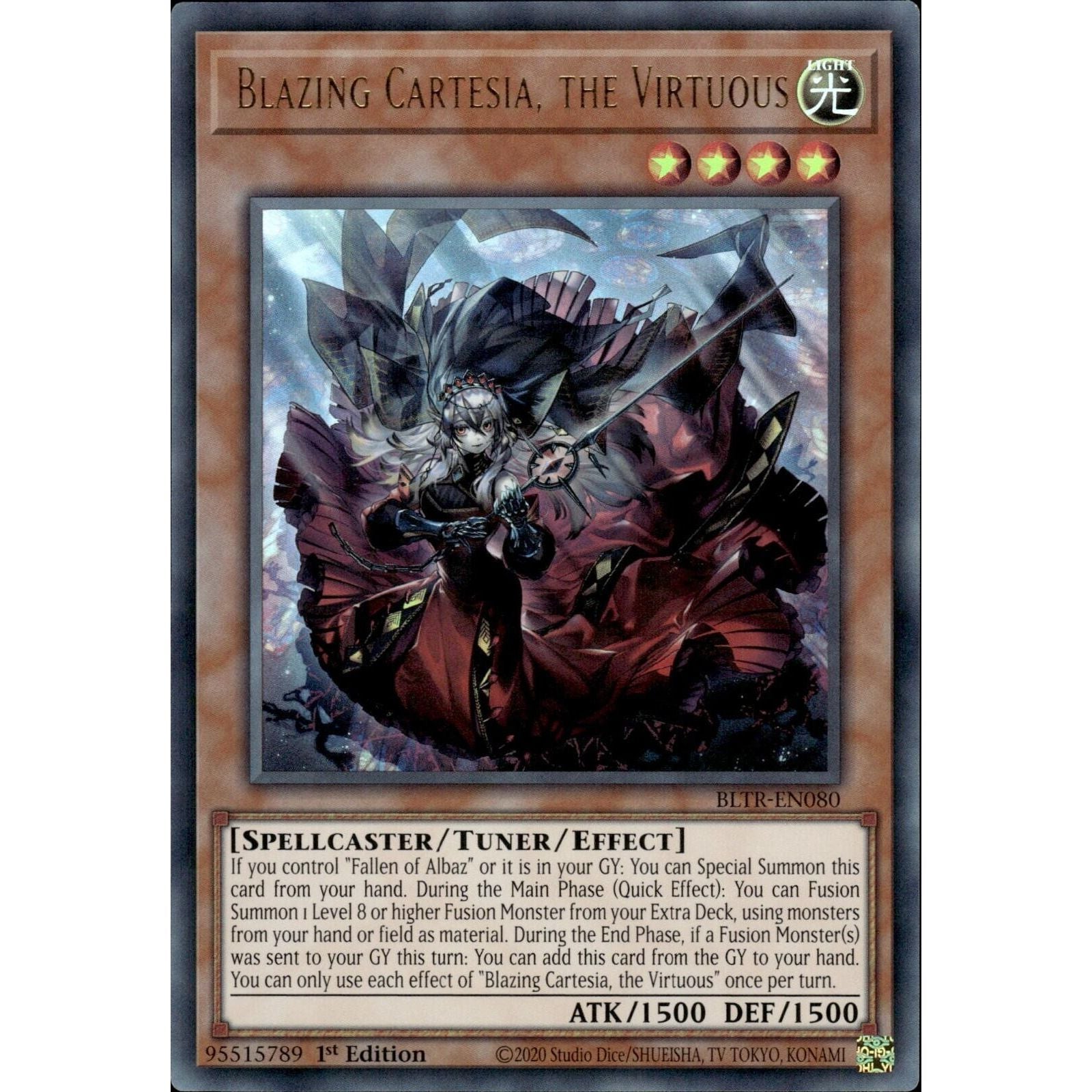 Image for Blazing Cartesia, the Virtuous (BLTR-EN080) (BLTR) - YuGiOh