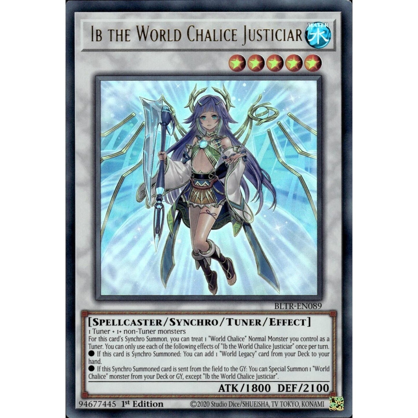 Image for Ib the World Chalice Justiciar (BLTR-EN089) (BLTR) - YuGiOh