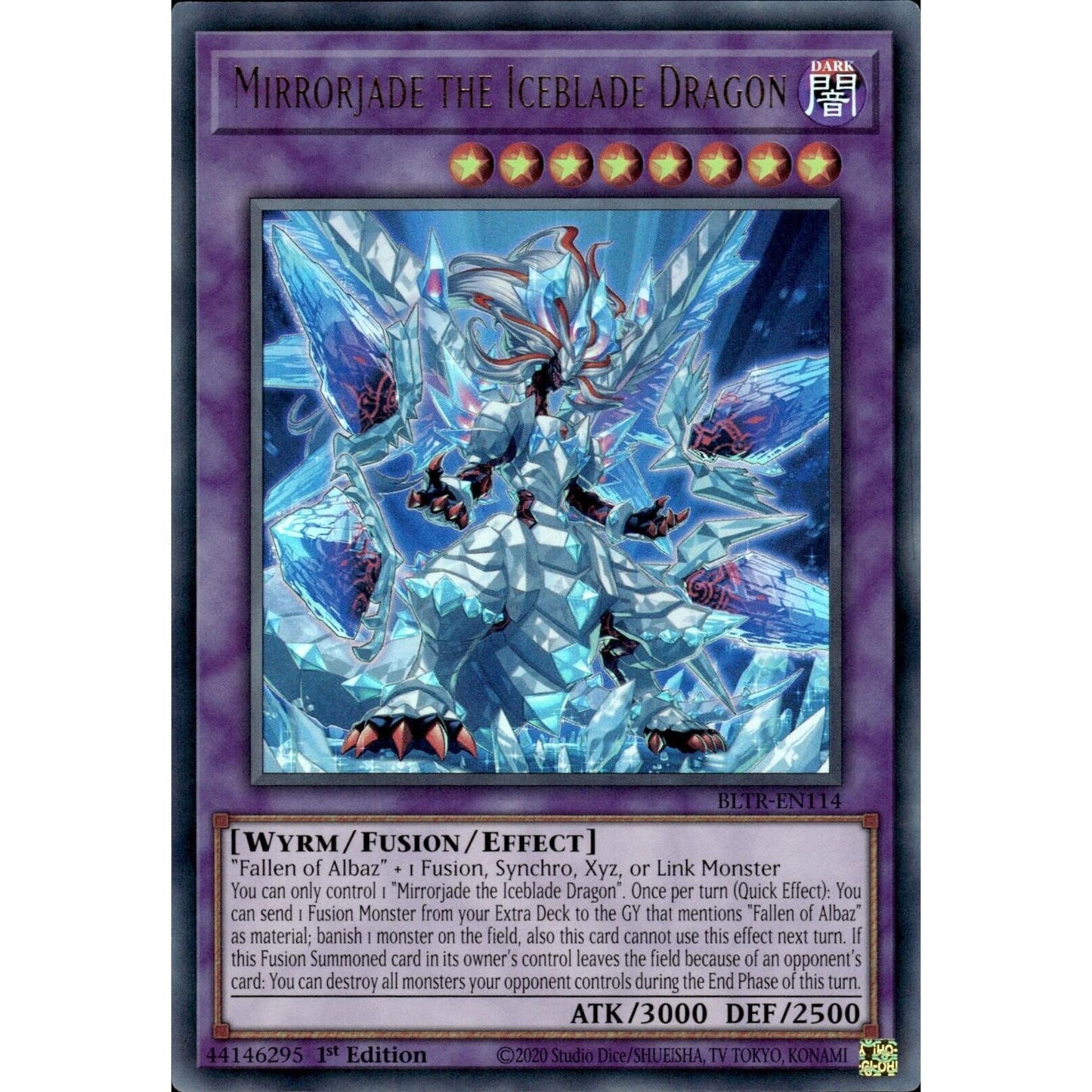 Image for Mirrorjade the Iceblade Dragon (BLTR-EN114) (BLTR) - YuGiOh