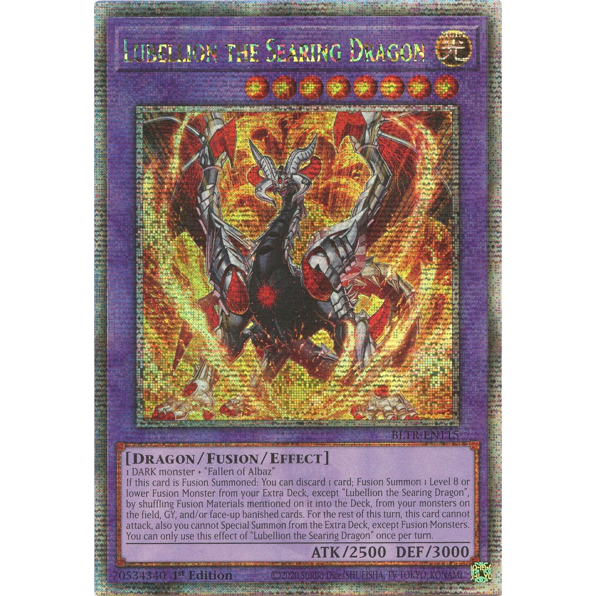 Image for Lubellion the Searing Dragon (Quarter Century Secret Rare) (BLTR-EN115) (BLTR) - YuGiOh